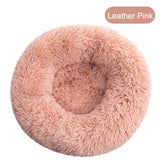 Round Big Dog Bed Sofa Long Plush Lounger Basket Fluffy Pet Bed House for Dogs Cats Puppy Cushion Winter Warm Pet Bed Kennel