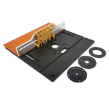 Aluminium Router Table Insert Plate Woodworking Bakelite Milled Tenon Table Electric Wood Milling Flip Board W/ Tenon Backing
