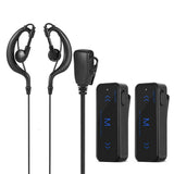 2pcs Mini Walkie Talkie 3 Km 2 Way Fm Radio Transceiver With Headphones Earpiece Headset Clip Lanyard USB Pocket Size Interphone