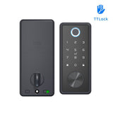 TTLock Or Tuya APP Smart Remote Control Fingerprint Biometrics Password Card Code US Deadbolt Automatic Latch Lock
