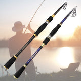 1.8M-2.7M Carbon Fiber Lure Spinning Rod telescopic Travel fishing pole M power 7-28g lure Weight 12-25lb line weigh