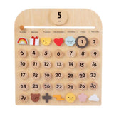 Children Bedroom Wooden Calendar Perpetual Desk Wall Calendar Toy Baby Cognitive Early Educational Toys Kids Educational Toys