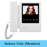 4.3 inch Home Intercom Video Door Phone Video Intercom Doorbell Doorphone Waterproof 700TVL Camera Two-way Audio IR Night Vision