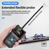 Combustible Gas Detector Analyzer Monitor Sound Alarm Analog Bar Aalrm Temp LCD Screen with Flexible Probe 50000 PPM 100% LEL
