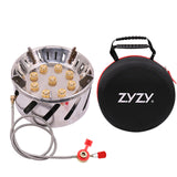 12800W Outdoor Camping Stove 9-head Gas Burner Outdoor Camping Picnic Tour Portable 7/9 Hole Fire Brimstone Stoves Burner 캠핑용품
