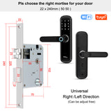 YiToo S3 WIFI Fingerprint Lock Waterproof Biometric Smart Door Lock With Tuya APP Remotely / Rfid Card / Password /Key Unlock