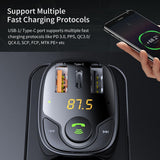 Car Bluetooth FM Transmitter Car Accessories Fm Modulator Electronic Cigarette Type-C QC3.0 Dual USB Charger Mp3 Player