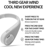 L18 Leafless Halter Neck Fan Twin-turbo Three-gear Adjustable Halter Fan Mechanical Hanging Neck Large Capacity Fan