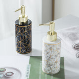 HOT SALES New Arrival 300ml Stylish Marble Ceramic Lotion Shampoo Liquid Soap Dispenser Pump Bottle Wholesale Dropshipping