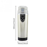12V/24V Auto Car Heating Cup 350Ml Portable Electric Heated Mug Adjustable Temperature Electric  Travel Kettl