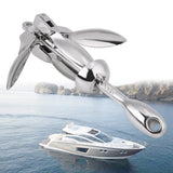 1.5KG Stainless Steel Boat Folding Grapnel Anchor Docking Hardware for Marine Yacht Folding Anchor Folding Anchor Folding