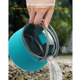 Silicone Folding Kettle Coffee Tea Portable Water Pot Field Camping Open Fire Stainless Steel Bottom for Outdoor Camping Hiking