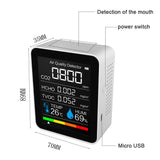Portable Air Quality Detector Digital Temperature Humidity Sensor Tester CO2 Carbon Dioxide TVOC Formaldehyde HCHO Detector New