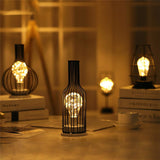 Art LED Table Lamp Reading Lamp Night Light Bedroom Bedside Lamp Desk Lighting Living Room Retro Classic Iron Home Decoration