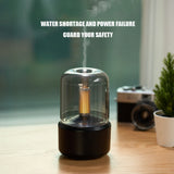120ML Candlelight Aroma Diffuser Portable Electric USB Air Humidifier Cool Mist Maker Fogger 8-12 Hours with LED Night Light