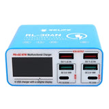 RELIFE Fast Charger Socket 87W LCD Smart Digital Display 6-port USB Desktop Charging Station