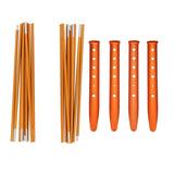 2Pcs Hot Outdoor Camping Tent Pole Tent Rod Spare 8.5Mm With 4Pcs Aluminum Tent Stakes Pegs In Snow And Sand Tent