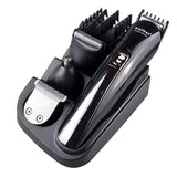 Kemei 4 In 1 Rechargeable Clipper Titanium Alloy Hair Clipper With Lettering Nose Hair Electric Shaver And Beard Trimmer Km-500