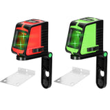 Multifunctional 2 Lines Laser Level Large Window Leveling Tool with 3° Self-leveling and Sound Light Alarm Function