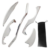 5pcs/set Stainless Steel Myofascial Release Knife Muscle Soft Tissue Relaxation Exercise Physiotherapy Tool Massager Health Care