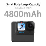 Side Power Supply 4800mah Expansion Battery 2-in-1 Mobile Power Bank With Protective Frame Accessories Compatible For Gopro 9/10