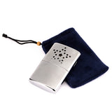 1/2pcs Outdoor Portable Metal Hand Warmer with Pouch for Fishing Camping Hiking Warm Winter Mini Pocket Gasoline Hand Warmer