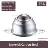 4Pcs Metal Steel Swivel Ball Caster Wheel Universal Eye Round Wheel for Machinery Trolleys Furniture Hardware By HXS