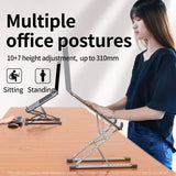 Adjustable Laptop Stand Aluminum for Macbook Tablet Notebook Stand Table Cooling Pad Foldable Laptop Metal Holder Storage Bag