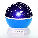 Star Projector Lamp Children Bedroom LED Night Light Baby Lamp Decor Rotating Starry Nursery Moon Galaxy Projector Table Lamp