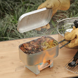 Outdoor Stove Mini Grill Portable Alcohol Furnace Folding Grill Burning Alcohol Camping Stove Camping Picnic Tool For Park Use