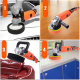 1580W 110V Adjustable Speed Car Electric Polisher Waxing Machine Automobile Furniture Polishing Tool
