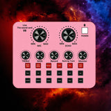 Bluetooth Live Sound Card 12 Kinds of Sound Effects Voice Converter for Live Singing Karaoke Home Audio and Video