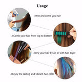 6pcs Convenient Multicolor Comb With Cover Hair Dyeing Role Play Suit Party Play Salon Cool Hair Dyeing