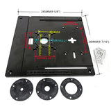 Trimming Machine Router Table Insert Plate Electric Jig Saw Flip Board 245*240*8mm For Woodworking Benches