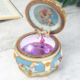 Luminous Carousel Music Box Colorful Light Merry-go-round Wind-up Musical Rotating Horse Christmas Gift Girlfriend Kids  Wife