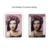 LED Makeup Mirror Illuminated Flexible Cosmetic Table Mirror with Adjustable Light Contact Screen Foldable Portable