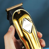 Professional full metal hair clipper rechargeable electric beard hair trimmer for men machine adjustable haircut barber cordless