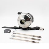 BL40 Spinning Reel Closed Fishing Reel with Metal Coil for Slingshot Large Capacity 110m Fishing Line Dart Tool Fishing Wheel