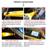 MS8211 Auto Circuit Tester Detector Power Circuit Probe Kit Electric Circuit Voltage Tester Multimeter Car Diagnostic Tool  LCD