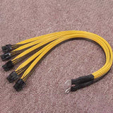 10Pcs S7 S9 to 5X PCI-E PCIe 6Pin GPU Graphics Card Splitter Power Cable BTC Miner Bitcoin S11 T9+X10 L3+A3 A841 M3 P3