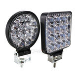 9 LED 27W 16 LED 48W Spot Work Light 12V 24V Car LED Spotlight Square Round Auto Truck Off Road Mini Ledbar Offroad Accessories