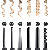 6 in 1 Curling Iron LCD Ceramic Hair Crimper 9-32mm Professional Hair Curler Wand Beauty Hair Crimp Corrugation Styling Tools