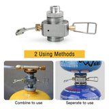 Gas Refill Adapter with Refilling Valve Exhaust Valve Canister Shifter Gas Canister Convertor Gas Saver Plus