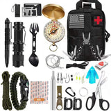 Wilderness Survival First Aid Kit SOS Multifunction Outdoor Camping Gear Emergency Kit Trauma Bag for Camping Hunting Adventures