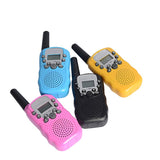 Blue Children's walkie-talkie T-3 mini walkie-talkie UHF 462.550-467.7125MHz two-way radio 0.5W 22CH children's toy LCD monitor