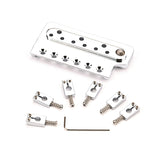6-Hole Vintage 83mm Tremolo Bridge Plate and Saddle for Fender Stratocaster Strat Electric Guitar System Parts,Chrome