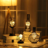 Art LED Table Lamp Reading Lamp Night Light Bedroom Bedside Lamp Desk Lighting Living Room Retro Classic Iron Home Decoration