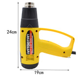 2000W 220V EU Industrial Electric Hot Air Gun Thermoregulator Heat Guns LCD Display Shrink Wrapping Thermal  power tool