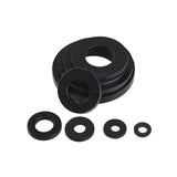 600Pcs Black Nylon Rubber Flat Washer Assortment Kit for M2 M2.5 M3 M4 M5 M6 M8 M10 M12 Plain Repair Washer Furniture Gasket Kit