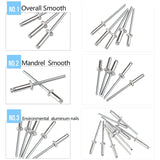 Electric Rivet Tools Adapter 2.4 -4.8Mm Rivet Nut Tool Bit Adapter, Insert Nut Pull Riveting Tool With 200Pcs Rivets